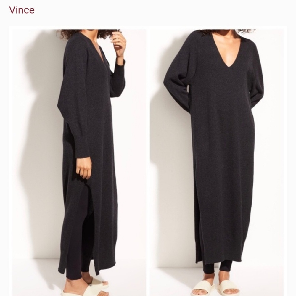 NWOT Vince
Wool & Cashmere Side Slit Maxi Dress m